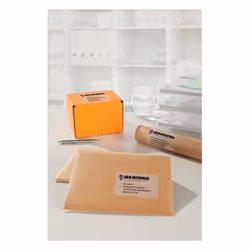 Avery J4722-25 étiquette auto-collante Rectangle aux angles arrondis Permanent Transparent 250 pièce(s)