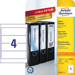 Avery L4761-25 étiquette auto-collante Rectangle aux angles arrondis Permanent Blanc 120 pièce(s)