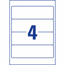 Avery L4761-25 étiquette auto-collante Rectangle aux angles arrondis Permanent Blanc 120 pièce(s)