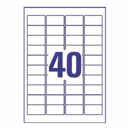 Avery L4770-25 étiquette à imprimer Transparent