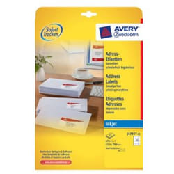 Avery J4792-25 étiquette à imprimer Blanc