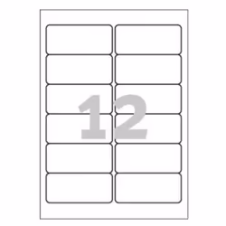 Avery J8177-25 étiquette à imprimer Blanc