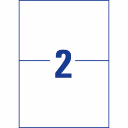 Avery L4717-20 étiquette auto-collante Rectangle aux angles arrondis Permanent Blanc 40 pièce(s)