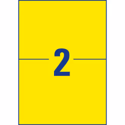Avery L6130-20 étiquette auto-collante Rectangle Permanent Jaune 40 pièce(s)