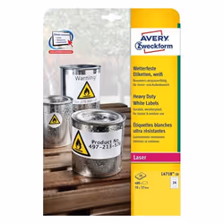 Avery L4718-20 étiquette à imprimer Blanc Imprimante d'étiquette adhésive