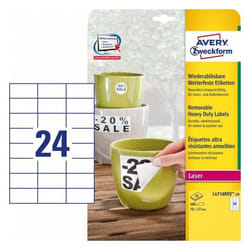 Avery L4718REV-20 étiquette à imprimer Blanc Imprimante d'étiquette adhésive