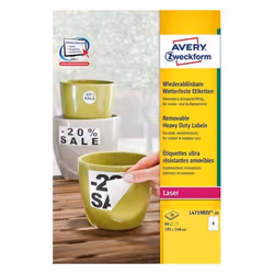 Avery L4719REV-20 étiquette à imprimer Blanc Imprimante d'étiquette adhésive