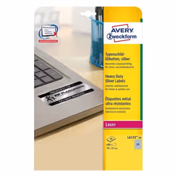 Avery L6133-20 étiquette à imprimer Argent Imprimante d'étiquette adhésive