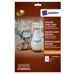 Avery Removable Product Labels Blanc