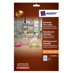 Avery Removable Price Labels Blanc