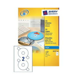 Avery J8676-100 étiquette pour CD 200 pièce(s) CD/DVD Etiquette auto-adhésive