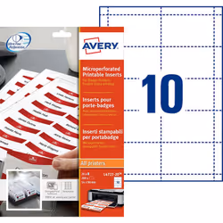 Avery Inserts microperforés pour badges