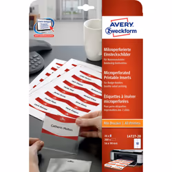 Avery Inserts microperforés pour badges