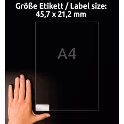 Avery Etiquettes transparents ultra-résistantes, argenté, 45,7 x 21,2 mm, Adhésif permanent - Vue supplémentaire 4