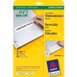 Avery Removable Labels 96 x 16,9mm (25), 25 feuilles, 96 x 16,9mm