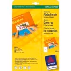 Avery Correction Labels White 210 x 297mm, 210 x 297, 25 pièce(s)