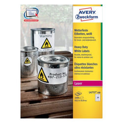 Avery L4773-100 étiquette auto-collante Rectangle aux angles arrondis Permanent Blanc 2400 pièce(s)