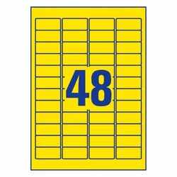 Avery L6103-20 étiquette auto-collante Rectangle Permanent Jaune 960 pièce(s)
