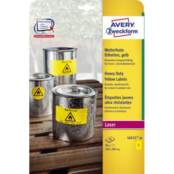 Avery Etiquette ultra-résistante, jaune, 210,0 x 297,0 mm