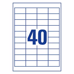 Avery 6126 étiquette auto-collante Rectangle Permanent Blanc 400 pièce(s)