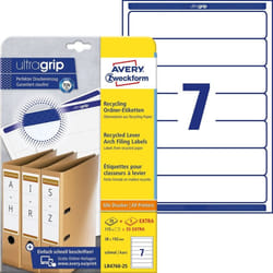 Avery LR4760-25 étiquette auto-collante Rectangle aux angles arrondis Permanent Blanc 210 pièce(s)