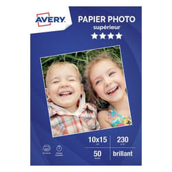 Avery 2497-50 papier photos A6 Blanc Gloss
