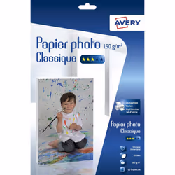 Avery C9431-50, Gloss, 160 g/m², Jet d'encre, A4, Blanc, 50 feuilles
