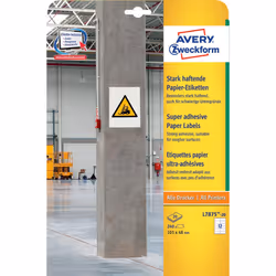 Avery L7875-20 étiquette auto-collante Rectangle Permanent Blanc 240 pièce(s)
