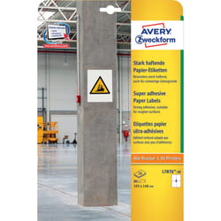 Avery L7876-20 étiquette auto-collante Rectangle aux angles arrondis Permanent Blanc 80 pièce(s)