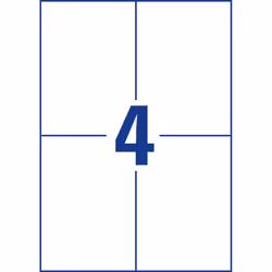 Avery L7876-20 étiquette auto-collante Rectangle aux angles arrondis Permanent Blanc 80 pièce(s)