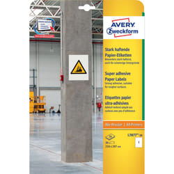 Avery L7877-20 étiquette auto-collante Rectangle Permanent Blanc 20 pièce(s)