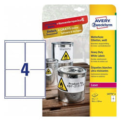 Avery L4774-8 étiquette à imprimer Blanc Imprimante d'étiquette adhésive