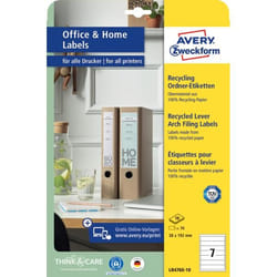 Avery LR4760-10 étiquette auto-collante Rectangle Permanent Blanc 70 pièce(s)