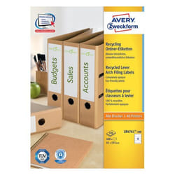 Avery LR4761-100 étiquette auto-collante Rectangle aux angles arrondis Permanent Blanc 400 pièce(s)