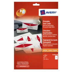 Avery L4796-20 plaque non-métallique Blanc Papier
