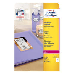 Avery L7769-40 étiquette auto-collante Rectangle aux angles arrondis Permanent Blanc 160 pièce(s)