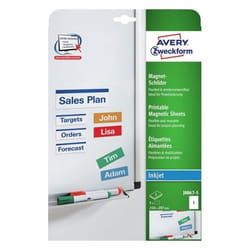 Avery J8867-5 étiquette auto-collante Rectangle Amovible Blanc 5 pièce(s)