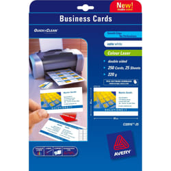 Avery Quick&Clean 85 x 54 mm (x25) carte de visite 250 pièce(s)