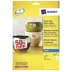Avery J4774-10 étiquette auto-collante Blanc 4 pièce(s)