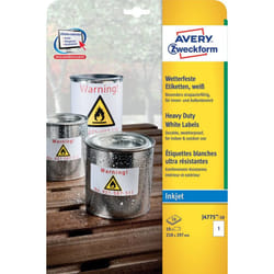 Avery J4775-10 étiquette auto-collante Rectangle Permanent Blanc 10 pièce(s)