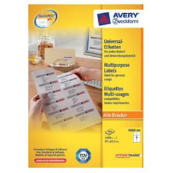 Avery 3660-200 étiquette auto-collante Blanc 1600 pièce(s)