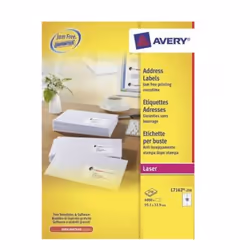 Avery L7162-250 étiquette d'adresse Blanc Etiquette auto-adhésive