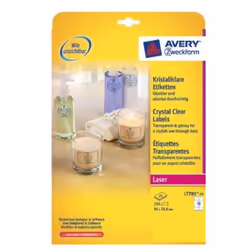 Avery L7783-25, Transparent, Polyester, Laser, 96 x 50.8 mm, 250 pièce(s)