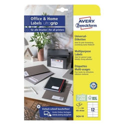 Avery 3424-10 étiquette auto-collante Rectangle Permanent Blanc 120 pièce(s)
