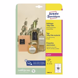Avery T3001-10, Blanc