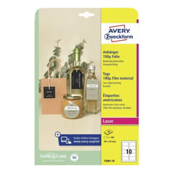 Avery T3001-10 étiquette d'adresse Blanc