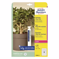 Avery T3008-10, Blanc, Universel, Rectangle, Polyester, Laser, 25 cm