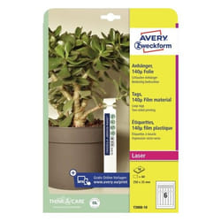 Avery T3008-10 étiquette non-adhésive 60 pièce(s) Blanc Rectangle
