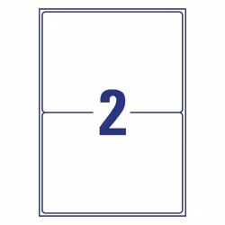 Avery 7168-10 étiquette auto-collante Rectangle Permanent Blanc 20 pièce(s)