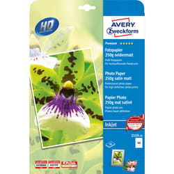 Avery Premium Inkjet A4 250g papier photos Blanc Mat satiné